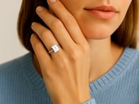 3 Carat Emerald Lab Grown IGI G/VS1 Diamond Solitaire Ring in 14K White Gold