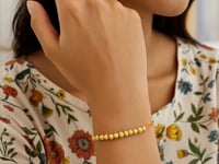Diamond Cut Bead Bracelet in 14K Yellow Gold