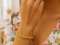 Double Oval Link Chain Bracelet in 14k Yellow Gold (10.00 mm)