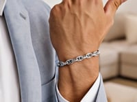 Sterling Silver Anchor Chain Bracelet (6.40 mm)